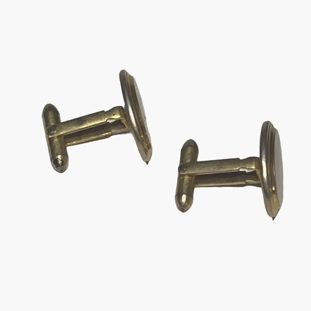 Vintage Gold-Tone Correct Quality Oval Cufflinks